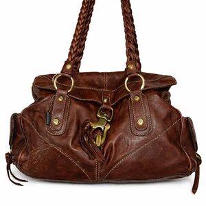 Francesco Biasia Rich Brown Leather Shoulder Bag 😍